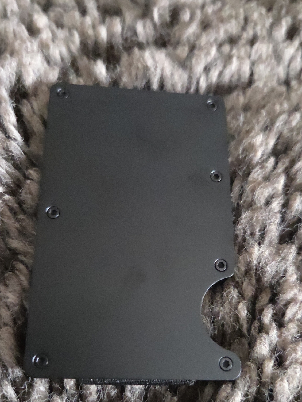 Slim Black Metal Card Holder Wallet Minimalist Style